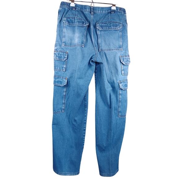 Liberty Blues Men's Big & Tall Cargo Jeans 39X34.5 Tall Relaxed Fit Denim Y2K - Picture 5 of 8